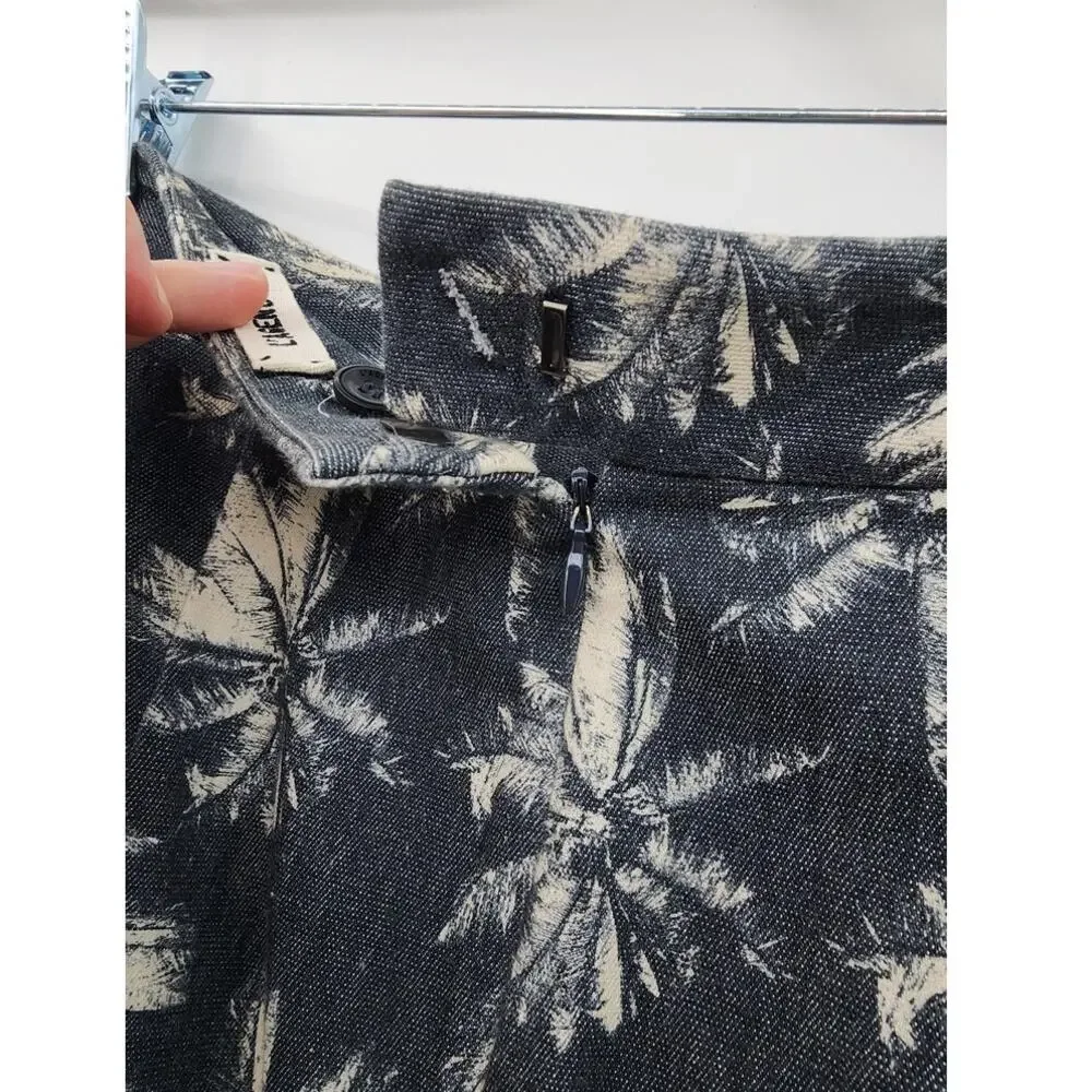 L'Agence Palm-Tree-Print Pencil Skirt Size 8‎